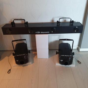 Lichtset (2x Geni Color Blaster 1x Showtec Dynamic LED) beschikbaar voor biedingen