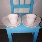 Fairtrade bekers op schaaltje handgemaakt in Thailand 2x, Huis en Inrichting, Keuken | Servies, Ophalen, Zo goed als nieuw, Overige stijlen