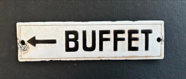Vintage Emaille Bord - Buffet, Antiek en Kunst, Antiek | Emaille, Ophalen of Verzenden