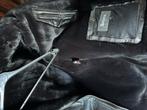 Lederen jas, bont gevoerd, Kleding | Heren, Jassen | Winter, Ophalen, Zo goed als nieuw, Zwart
