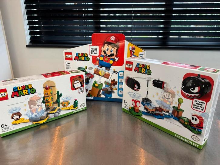 LEGO Super Mario Starterset + 2 Uitbreidingen - Zo Goed Als, Kinderen en Baby's, Speelgoed | Bouwstenen, Zo goed als nieuw, Overige merken