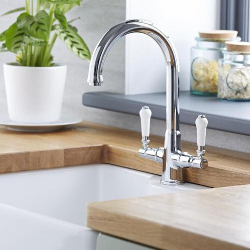 klasieke keukenkraan hudson reed (nieuw), Doe-het-zelf en Verbouw, Sanitair, Nieuw, Kraan, Chroom, Ophalen of Verzenden