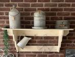 Brocante oud regaal / wandrek / keukenrek, Antiek en Kunst, Verzenden