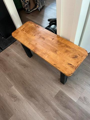 Massief houten bankje 80 x 30 stoelhoogte beschikbaar voor biedingen