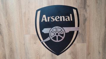 Arsenal logo - 60x50 cm - RVS gelakte wanddecoratie