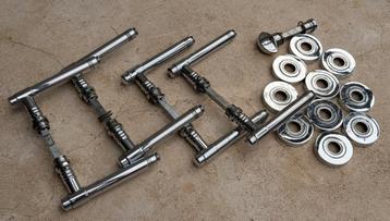 Vierdelige Klinkset + Vrij/Bezet Chroom. beschikbaar voor biedingen