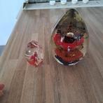 2 vintage design/kunst 2x ei glaswerk van art-deco, 60's., Ophalen