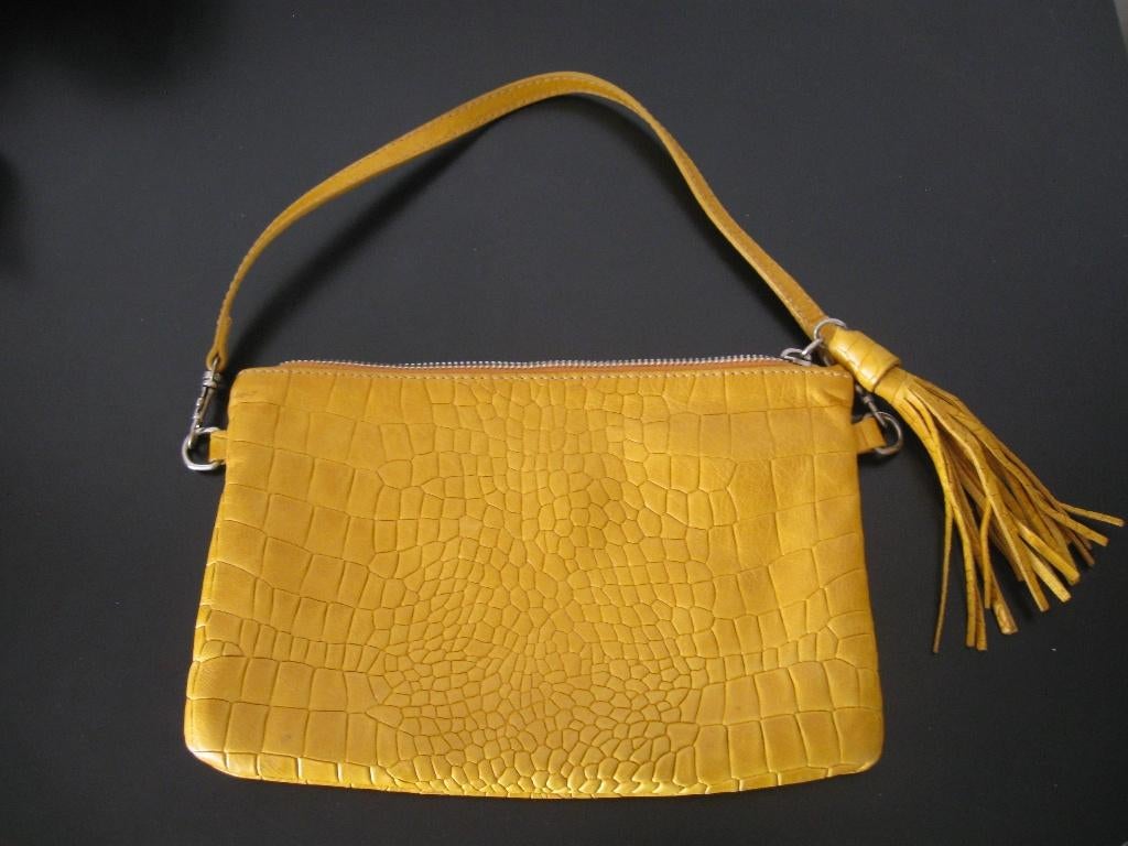 Gianni Chiarini leuk klein leren tasje clutch als nieuw, Sieraden, Tassen en Uiterlijk, Tassen | Damestassen, Ophalen of Verzenden