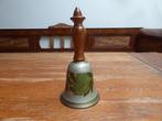 Vintage emaille op koper tafel bel, Ophalen of Verzenden