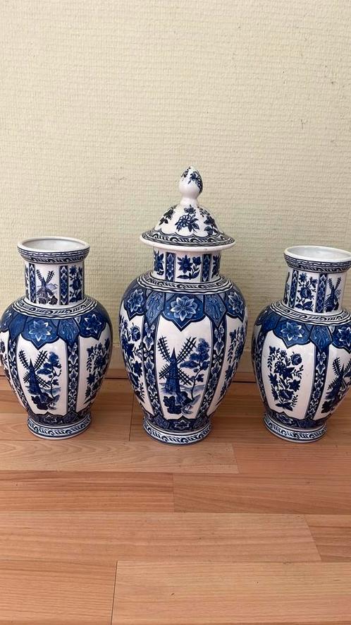 Delfts Blauwe Vazen Set van 3, Antiek en Kunst, Antiek | Vazen, Ophalen