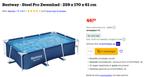 Bestway - Steel Pro Zwembad - 259 x 170 x 61 cm, Ophalen, Gebruikt, Minder dan 80 cm, Minder dan 200 cm