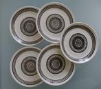 Vijf gebaksbordjes Biltons Staffordshire  -  retro, Huis en Inrichting, Gebruikt, Overige typen, Ophalen of Verzenden, Overige stijlen