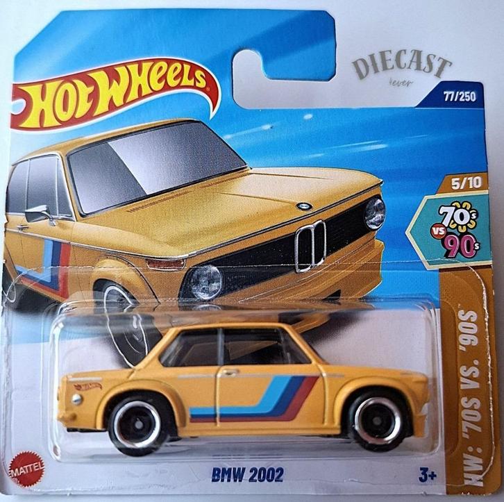 Hot Wheels BMW 2002, geel, Hobby en Vrije tijd, Modelauto's | Overige schalen, Nieuw, Auto, Ophalen