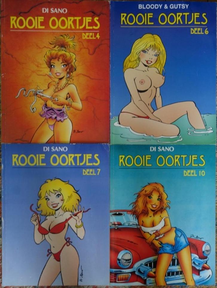 4x strips Rooie oortjes (delen 4, 6, 7 en 10), Boeken, Strips | Comics, Gelezen, Meerdere comics, Europa, Ophalen of Verzenden