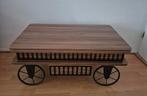 Unieke salontafel in wagen ontwerp, Ophalen, 100 tot 150 cm, 50 tot 100 cm, Metaal