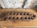 Antiek houten mancala bordspel uit India, Ophalen of Verzenden