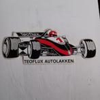 Leuke oude sticker.   TEOFLUX AUTOLAKKEN., Ophalen of Verzenden