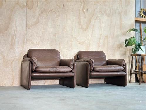 Vintage De Sede DS-61.2 bankstel en fauteuils jaren 50/60, Huis en Inrichting, Banken | Complete zithoeken, Gebruikt, Leer, Ophalen