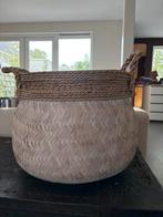 Rieten Mand met Handvatten - Perfect voor Opslag!, Mand, Rond, Ophalen of Verzenden, Zo goed als nieuw