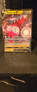 Pokemon Jumbo Kaart - Regidrago V, Ophalen of Verzenden, Zo goed als nieuw, Losse kaart