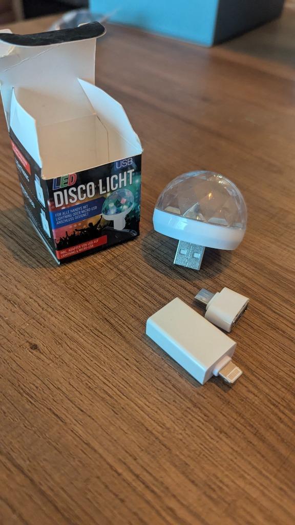 USB disco lichtje – met koppelstukjes, plug & play, Muziek en Instrumenten, Licht en Laser, Zo goed als nieuw, Licht, Kleur, Ophalen of Verzenden