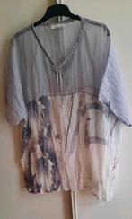 Kreuk voile tuniek in grijstinten 5xl, Nieuw, Ophalen of Verzenden, Grijs, Blouse of Tuniek