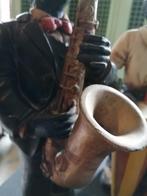 LEUK OUD SETJE VAN 2 MUZIKANTEN IN MOOIE STAAT 37 CM, Antiek en Kunst, Curiosa en Brocante, Ophalen of Verzenden