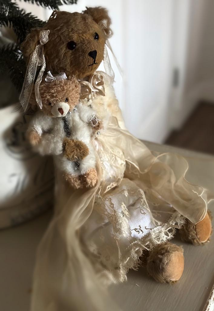 Wattenpopje beer kerst kerstversiering kerstbal oud, Antiek en Kunst, Curiosa en Brocante, Ophalen of Verzenden