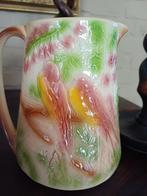 Franse Barbotine Kan - Brocante vogel pitcher kerst, Antiek en Kunst, Ophalen of Verzenden
