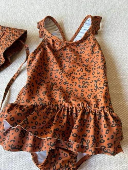 Hema leuk panter print badpakje met hoedje mt 62/68 ZGAN, Kinderen en Baby's, Babykleding | Maat 62, Zo goed als nieuw, Meisje