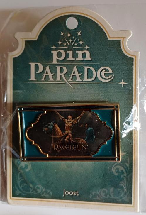 Efteling pin op kaartje Raveleijn Joost., Verzamelen, Efteling, Zo goed als nieuw, Button of Speldje, Ophalen