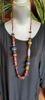 Oude etnische  ketting Ghana  met Afrikaanse handelskralen., Ophalen of Verzenden, Zo goed als nieuw