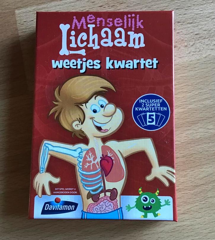 Menselijk lichaam weetjes kwartet (nieuw), Hobby en Vrije tijd, Gezelschapsspellen | Kaartspellen, Nieuw, Een of twee spelers