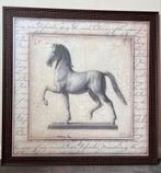 Prachtige houten lijst met Paard, Ophalen, 75 tot 100 cm, 75 cm of meer, Print