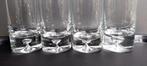 4 longdrink glas glazen cilinder vorm  luchtbel zware voet, Glas of Glazen, Ophalen of Verzenden, Overige stijlen, Glas