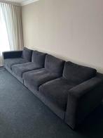 Grote zwarte stoffen bank | Recht model | 355 cm, Ophalen, Gebruikt, Stof