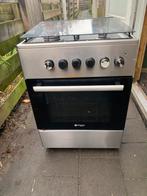 Wiggo gasfornuis met elektrische oven, Witgoed en Apparatuur, Fornuizen, Gebruikt, Gas, Vrijstaand, 85 tot 90 cm