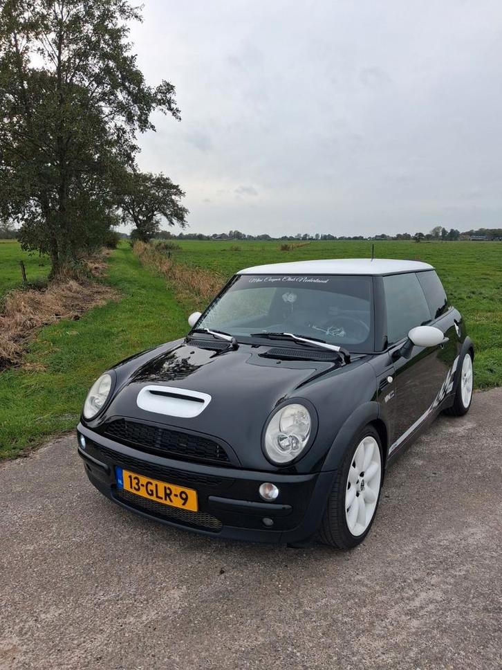 Mini 1.6 16V Cooper 2002 Zwart, Auto's, Mini, Particulier, Cooper, ABS, Airbags, Bluetooth, Centrale vergrendeling, Elektrische buitenspiegels