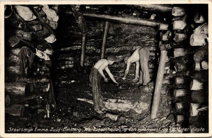 Hoensbroek - Staatsmijn Emma (1935), Verzamelen, Ansichtkaarten | Nederland, Gelopen, Limburg, 1920 tot 1940, Verzenden