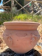 Handgemaakte Italiaanse Terracotta pot - Deruta, Rond, Nieuw, Tuin, Minder dan 40 cm