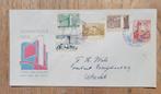 NVPH FDC E21 Zomerzegels 1955, geschreven adres met open kle, Nederland, Beschreven, Ophalen of Verzenden