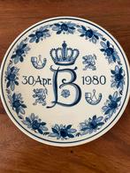 Koninklijke Goedewaagen Beatrix Herdenkingsbord 1980, Ophalen of Verzenden