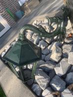 Vintage aluminium buiten lamp Plus glasplaatjes, Ophalen, Zo goed als nieuw, Minder dan 50 cm, Glas