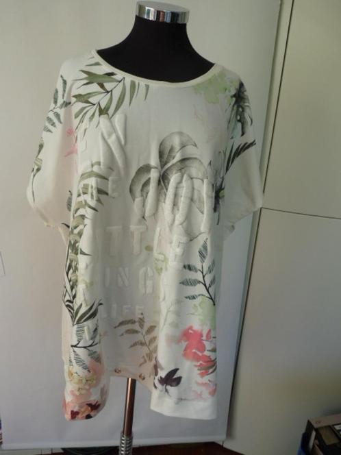 Leuke aparte ruime witte bloemen top van CA mt XXL, Kleding | Dames, Grote Maten, Zo goed als nieuw, Shirt of Top, Wit, Ophalen of Verzenden