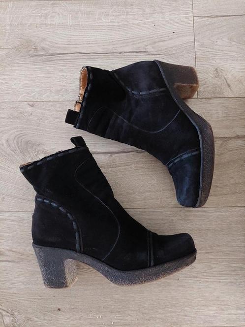 Enkellaarsjes hakh4cm Argent 37 zwart suède/leer bovenBinnen, Kleding | Dames, Schoenen, Zo goed als nieuw, Lage of Enkellaarzen