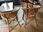 2 Vintage stoeltjes van Pitriet( manou of rotan)., Tuin en Terras, Tuinsets en Loungesets, 2 zitplaatsen, Rotan, Ophalen of Verzenden