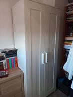 Witte Kledingkast met Deuren en Planken, Kunststof, Met deur(en), Zo goed als nieuw, Modern