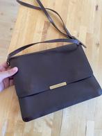 Echt leren Vintage handtas donkerbruin verschillende vakken, Sieraden, Tassen en Uiterlijk, Tassen | Damestassen, Ophalen of Verzenden