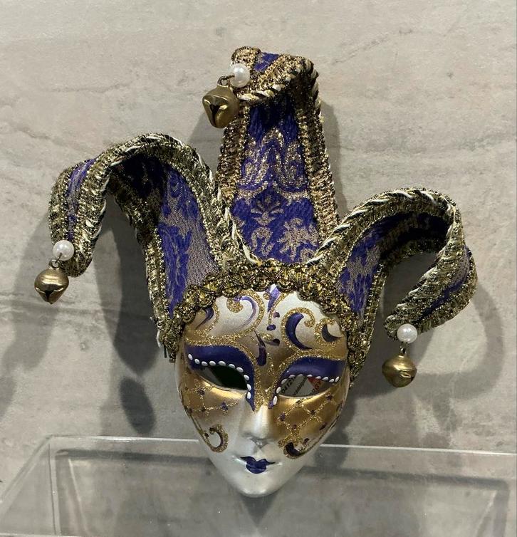 Vintage Venetiaans Masker - Uniek Decoratiestuk 1, Antiek en Kunst, Antiek | Woonaccessoires, Verzenden