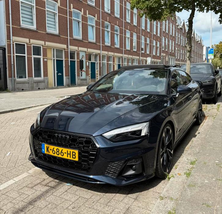 Audi A5 45 Tfsi 265pk Mhev S Tronic Quattro 2021 Blauw, Auto's, Audi, Particulier, A5, Hybride Elektrisch/Benzine, E, Hatchback